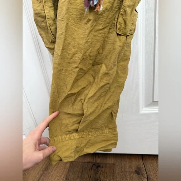Free People Olive Button-Down jumpsuit with tie - Picture 7 of 12